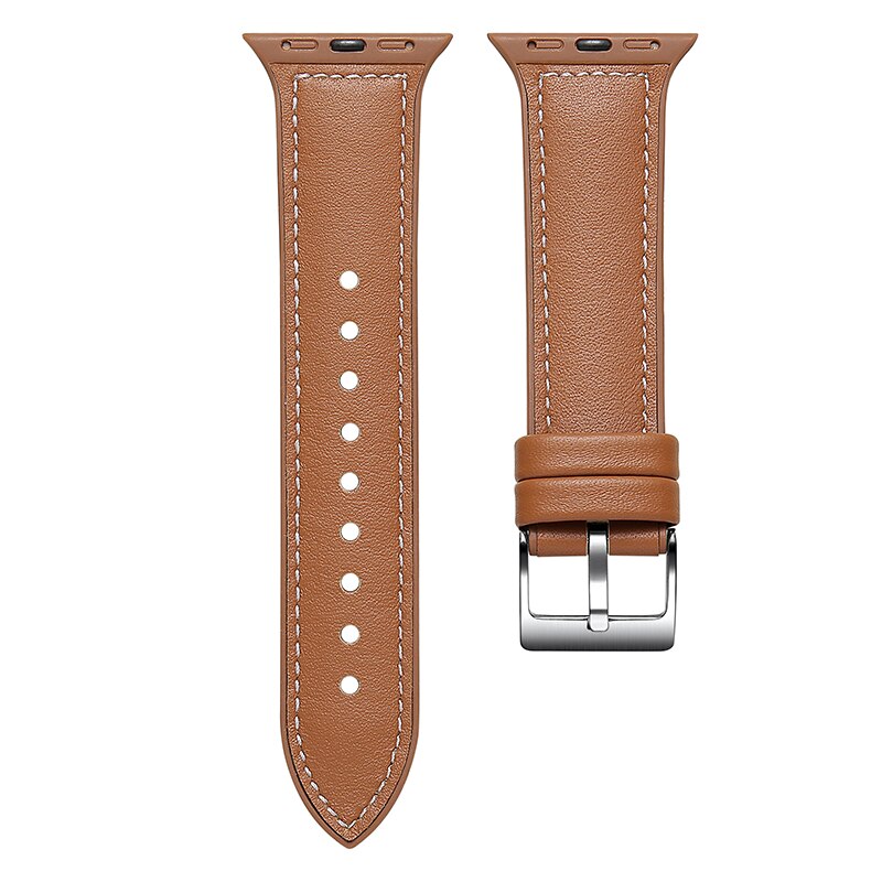 soft Leather watchband for apple watch band SE 6 5 40mm 44mm  belt bracelet Strap for iWatch bands series 4 3 2 38mm 42mm Straps