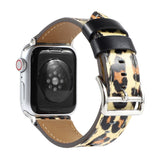 New Tour Leopard Leather Strap for Apple Watch 6 Band SE 5 40mm 44mm Belt Bracelet for iWatch series 6 4 3 38mm 42mm Watchbands