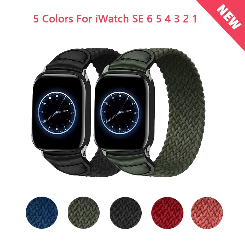 Braided Solo Loop Strap For Apple watch Band 6 3 38/42mm Sports Belt Wristband For iWatch Series Bands 6 SE 5 4 40/44mm Bracelet