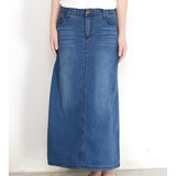 Women Long Casual Denim Summer High Waist A-Line Jeans Streetwear Sexy Solid Party Maxi Skirts