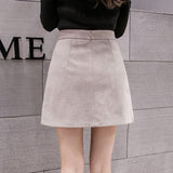Women High Waist Pleated Skirts Spring Fashion Korean Style All-match Ladies Elegant A-line Short Skirt