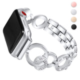Diamond Stainless Steel Replacement Strap For Apple Watch Women Bracelet