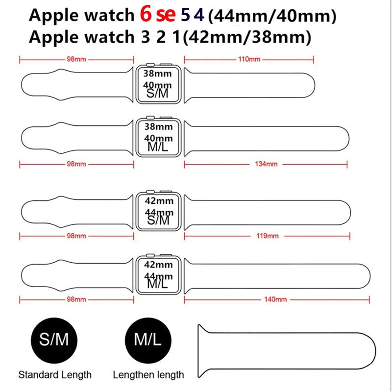 Silicone Strap For Apple Watch band 44mm 40mm 38mm 42mm Rubber belt smartwatch bracelet iWatch serie se 4 5 6 Black Unity strap