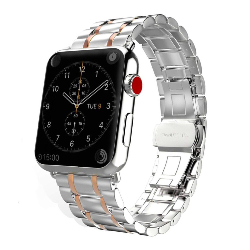 Luxury strap For Apple watch band 44mm 42mm 38mm 40mm Butterfly Stainless Steel Metal belt bracelet iWatch serie 3 4 5 se 6 band