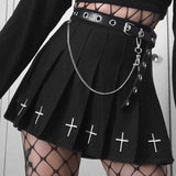 Gothic Emo Alt Hippie High Waist Mini Pleated Skirts Goth Punk Black Cyber y2k Skirt
