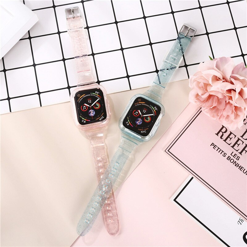 Strap for Apple Watch 5 Band 40mm 44mm iWatch serie 4/5/6/SE Elastic Belt Silicone Solo Loop bracelet Apple watch band 42mm 38mm