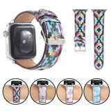 Marbling Leather Strap for Apple Watch 6 Band SE 5 40mm 44mm Clan style Bracelet Belt for iWatch Series 4 3 38mm 42mm Watchbands