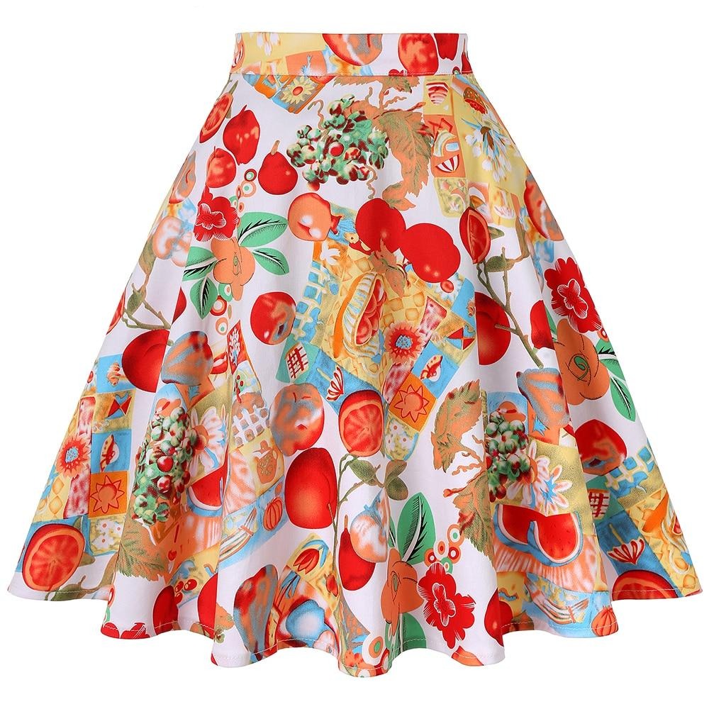 Daily Casual Cotton Midi Skirt Women Retro Vintage Sundress Spring Summer High Waist Office Korean School Cotton A-line Skirts