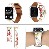 printing leather watchband for apple watch band SE 6 5 4 40mm 44mm Women&#39;s belt bracelet bands for iWatch Strap series 3 38/42mm