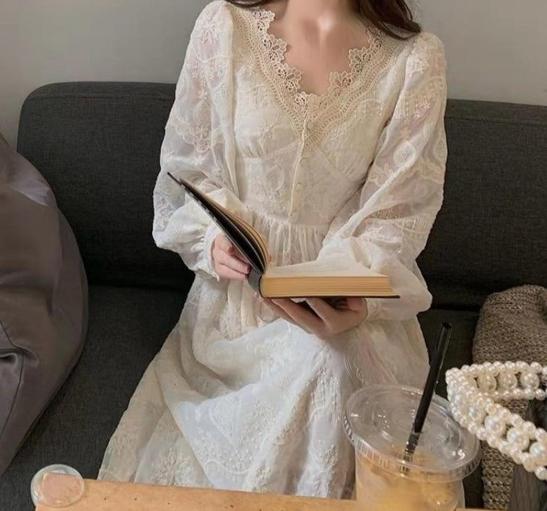Korean Fashion Vintage Midi Dress Party Long Sleeve Sweet Y2k Dress La jetechband Korean Fashion Vintage Midi Dress Party Long Sleeve Sweet Y2k Dress La jetechband