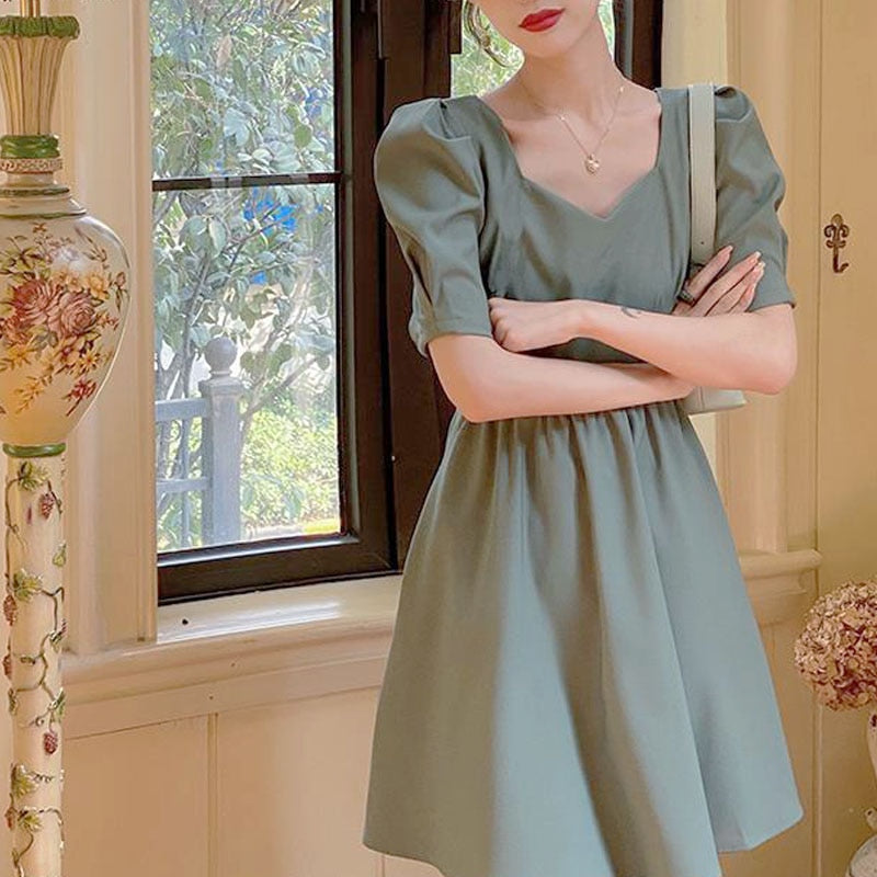 Backless Dress Women Casual Bow Design Vintage Short Sleeve Mini Dress jetechband Backless Dress Women Casual Bow Design Vintage Short Sleeve Mini Dress jetechband