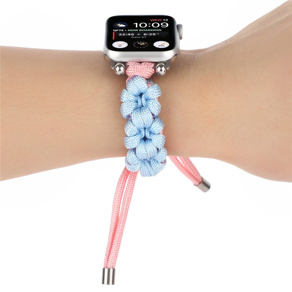 New Flowers Rope Weave Strap for Apple Watch 6 Band SE 5 40mm 44mm Bracelet Belt for iWatch Series 4 3 38mm 42mm Sport Watchband