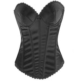 Sexy Women's Corset Bustier Elasticity Black White Slim Waist Bustier Push Up Bralet Top Night Out Club Party Top Plus Size