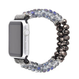 Bracelet For Apple Watch Se 44mm Strap Correa Woman Bling Pearl Beads Elastic Iwatch 3 Bands 38mm 40mm Wristband Accessories