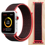 High Quality Nylon Sport Loop Replacment for Apple Watch band 44mm Series 5 4 3 2 1 Breathable Woven Strap 42mm iwatch 40mm 38mm