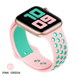 Band for Apple Watch 5 4 3 2 1 42MM 38MM soft Breathable strap Silicone Sports bands for Nike+ Iwatch series 5 4 3 40mm 44mm