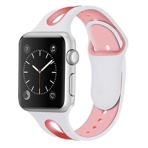 Sport Strap For Apple Watch band 44mm 40mm iwatch band 42/38mm correa silicone bracelet watchband apple watch series 6 se 5 4 3