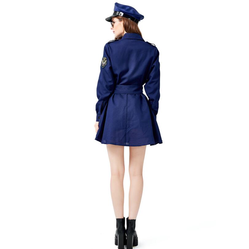 Blue Ladies Police Dress Cosplay Cop Officer Costume Policewomen Sexy jetechband Blue Ladies Police Dress Cosplay Cop Officer Costume Policewomen Sexy jetechband