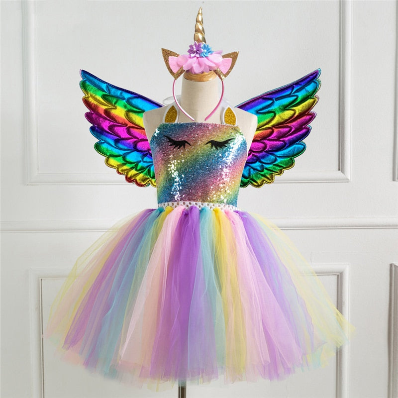 Wish Karo Baby Girls Unicorn Dress Frock-(fe2944mlt_Multicolor_6-9mths) :  Amazon.in: Clothing & Accessories