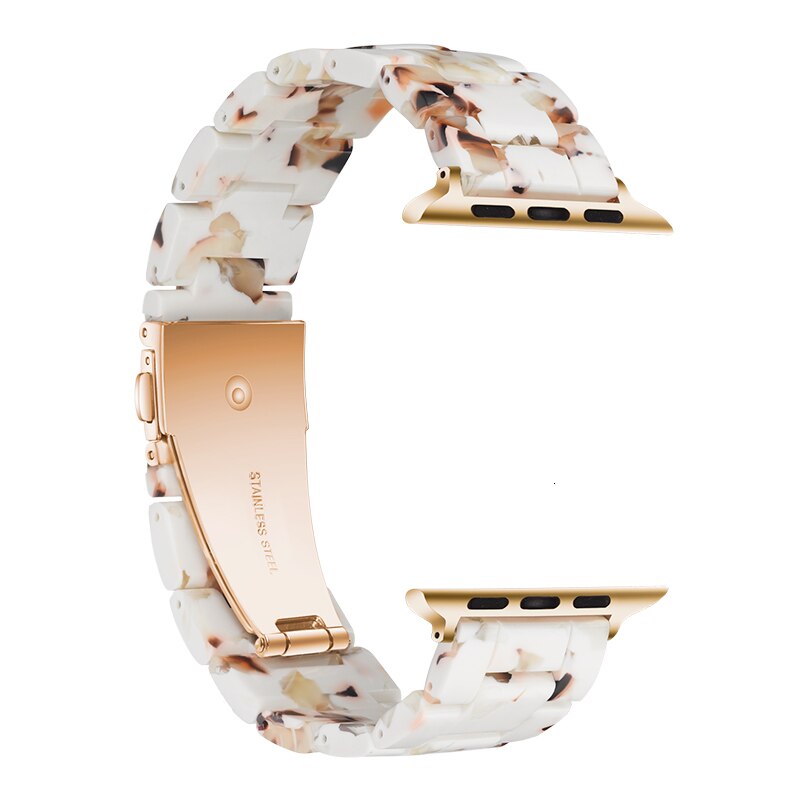 Resin strap For Apple Watch 44mm band iwatch Series 5 4 3 2 1 Wrist watch Accessories 42mm loop 38mm bracelet Replacement 40mm