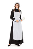 4pcs/set New Manor Maid Costume French Servant Uniform For Women Halloween Party Cosplay Red Cross Nurse Fancy Dress