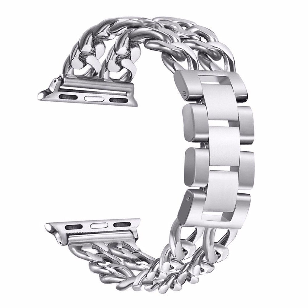 Link Bracelet Stainless Steel strap For Apple Watch Bracelet Metal Band