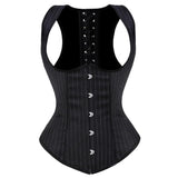 Women Gothic Sexy Striped Straps Underbust Corset Vest Waist Cincher Body Shaper Slim Corset Bustier Lingerie Top Plus Size