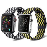 Fashion Checkerboard Style Nylon Strap For Apple Watch Band 38mm 40mm 42mm 44mm iWatch Strap Series 1 2 3 4 5 6 SE Bracelet