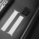 Silicone Link strap for Apple watch band 44mm 40mm iWatch band 38mm 42mm Magnetic Loop bracelet Apple watch series 6 5 4 3 SE