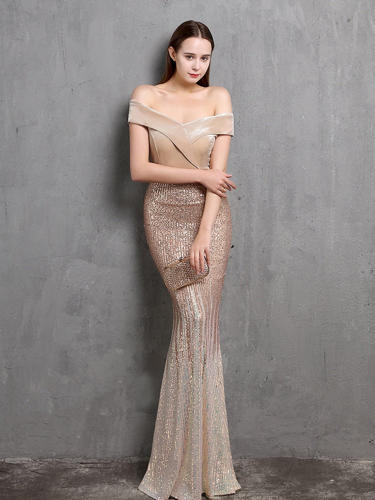 Sparkly Sequins Prom Dresses Ball Gown Formal Evening Gowns With Slit For  Women | Fruugo BH