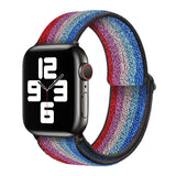 Soft and comfortable nylon Loop elastic buckle Apple watch band 38mm 42mm Series 6 SE 543 2 1 For iWatch Strap Nylon braid 44mm