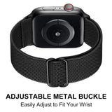 Scrunchie Strap for Apple watch band 38mm 40mm 41mm 42mm 44mm 45mm Adjustable Elastic Nylon solo Loop bracelet iWatch series 3 4 5 6 se