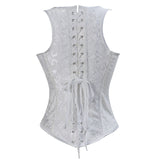 Women Gothic Sexy Jacquard Underbust Corset Vest Slimming Waist Training Brocade Straps Corsets Bustiers Top Plus Size S-6XL