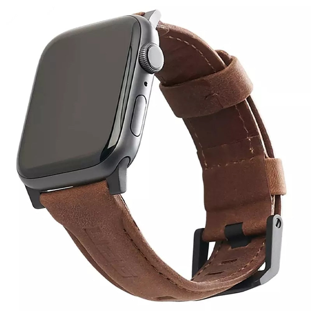 Genuine Leather Strap for Apple Watch Band 6 5 44mm 40mm Outdoor Sports Soft Bracelet for Iwatch Series 4 3 42mm 38mm Watchbands