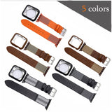Watch Cover case + Leather band Suit For Apple Watch series 3 2 1 band case 42/38mm slim TPU case Protector for iWatch accessory