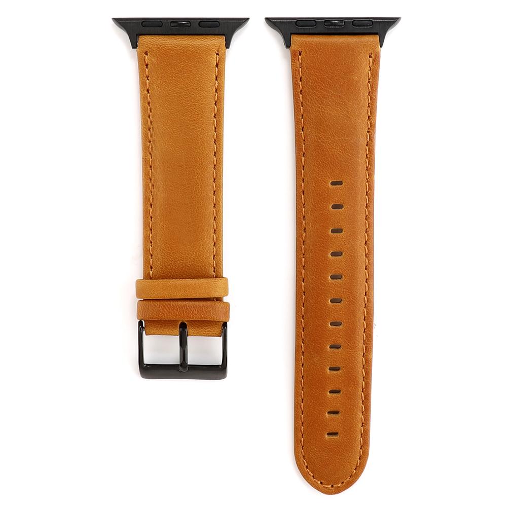 Cowhide leather watchband for apple watch band SE 6 5 4 40mm 44mm Retro belt bracelet bands for iWatch Strap series 3 2 38/42mm