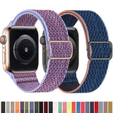 Nylon Strap for Apple watch band 44mm 40mm 38mm 42mm 44 mm Adjustable Elastic Sport solo Loop bracelet iWatch series 3 4 5 6 se
