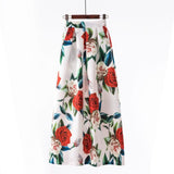 Summer High Waist Long Printed A-Line Floral Casual Beach Faldas Boho High Waist Holiday Maxi Skirts