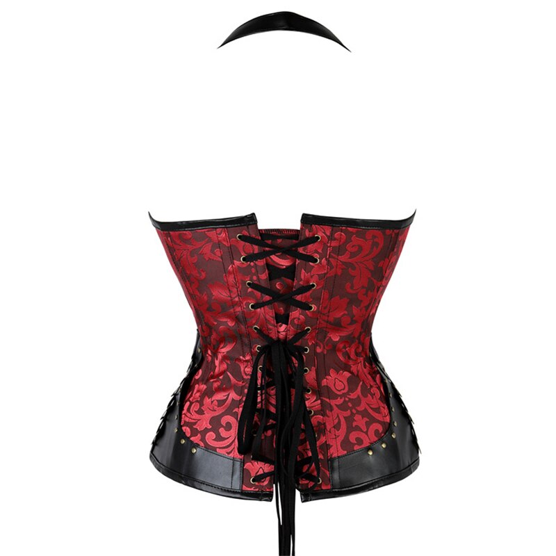 Sexy Red Waist Training Corsets and Bustiers Lace Up Corset Top