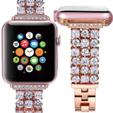 Luxury Diamond strap for apple watch series 5 4 40mm 44mm Bracelet women Stainless Steel band for iWatch series 3 2 1 42mm 38mm