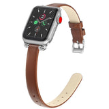Thin Women&#39;s Leather Strap for iWatch Series 6 3 38/42mm Belt Wristband Bracelet for Apple Watch Band 6 SE 5 4 40/44mm Watchband