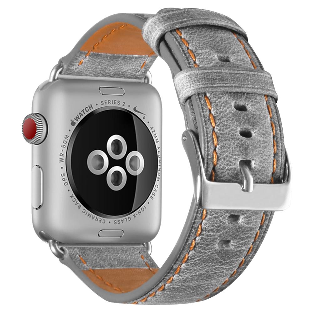 Leather Strap for Apple Watch Band Serie 3/2/1 42/38mm Sport loop Bracelet For iwatch 4/5 Band 44/40mm smart watch accessories
