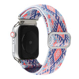 Nylon watch strap for Apple watch band 44mm 40mm 38mm 42mm adjustable nylon elastic strap For iwatch series 3 4 5 6 SE Bracelet