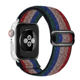 Bohemia Elastic Nylon Loop Band For Apple Watch 6 38mm 40mm 42mm 44mm Watch Adjustable Elastic Strap For Iwatch Series 6 5 4 3