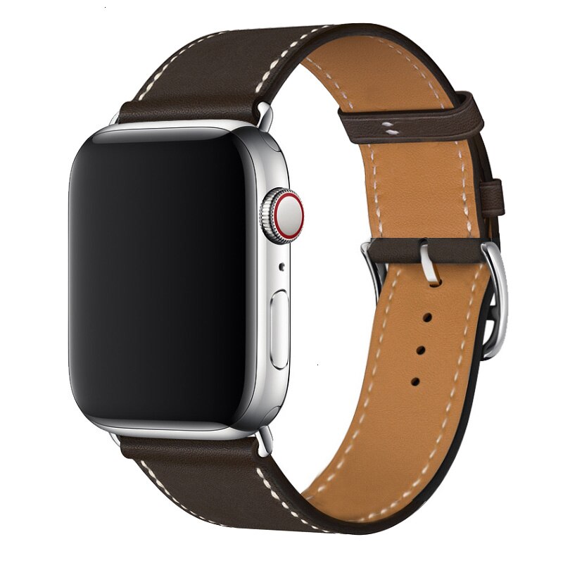 Cow Leather strap For Apple Watch 5 band 44mm iwatch Series 4 3 2 1 watch Accessories 42mm loop 38mm bracelet Replacement 40mm