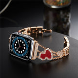New Women&#39;s Jewelry Strap for Apple Watch Band 6 44mm 40mm 42mm 38mm Diamond Metal for iWatch Bands Serie SE 5 4 3 Gem Bracelet