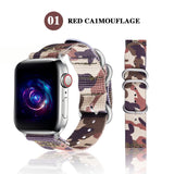 Band for Apple Watch 6/5/4/3/2/1 38MM 40MM 42MM 44MM Nylon Camouflage Strap For Apple Watch Bands Iwatch Series Accessories