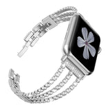 Women&#39;s Jewelry Strap for Apple Watch Band 7 6 41/45mm 44/40mm 42/38mm Diamond Metal Belt for iWatch Bands Serie SE 5 3 Bracelet