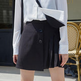 Women High Waist Mini Skirts Korean Preppy Style All-match Ladies Elegant A-line Short Skirt