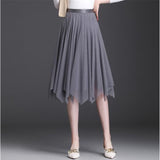 Bohemian Long Mesh Summer Womens Tulle Skirts Dinner Party Tutu Skirt